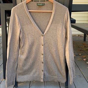 Eddie Bauer cotton/nylon/wool cardigan S